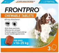 FRONTPRO Flea and Tick Tablets for Dog (10-25 kg) - 3X 68mg