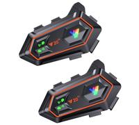 FRoon Casque de système de Communication Bluetooth pour Moto, Capable d'interphone à Deux Personnes, Adaptable aux Casques Bluetooth ordinaires, Compatible avec Tous Les Casques,2pcs