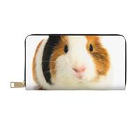 FROON Portefeuille long en similicuir de cochon d'Inde mignon et élégant pour femme moderne, grande capacité, porte-cartes et poches de rangement, sac à main durable pour voyage quotidien, blanc,
