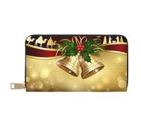 FROON Portefeuille long en similicuir de Noël camel in the distance, chic et élégant, pour femmes modernes, grande capacité, porte-cartes et poches de rangement, sac à main durable pour voyage