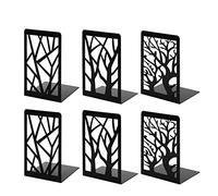 FROON Serre-Livres en métal, Serre-Livres décoratifs en Forme d'arbre, Bouchon de Livre Noir pour Support de Livres Lourds pour étagère, Bureau à Domicile 6,8 x 4,7 x 3,5 Pouces Butoir de Livre