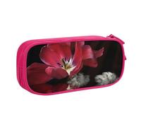 FROON Trousse pour fournitures scolaires et de bureau, grande capacité, motif tulipe rouge, trousse à crayons de grande capacité pour étudiants, papeterie, boîte à crayons, organiseur de bureau avec