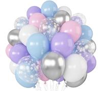 Froova Ballons en latex transparent de 30,5 cm - Motif flocon de neige - Ballons de fête pour Noël, Noël, fête prénatale, princesse, vacances, anniversaire - 30,5 cm