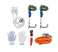 FROPIJ Kit d'équipement d'escalade pour arbre, crampons forestiers, capacité de charge de 100 kg, kit d'escalade pour arbres, aide à l'escalade avec corde de sécurité, sangle de cheville, sangle de