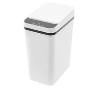 FROPIJ Poubelle de cuisine à capteur - Avec couvercle - Automatique - 9 l - Silencieuse - Pour cuisine, salle de bain, bureau, chambre à coucher, salon - Blanc