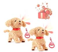 Froplay Dog avec Touch Sensing, Voice Mimic, Interactive Plush Puppy Dog Toys, Playful Interactive Pup avec Leash Remote Control for Boys Girls 2pcs