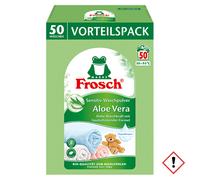Frosch Lessive en poudre pour personnes allergiques et peaux sensibles à l'extrait d'aloe vera 50 WL 3,3 kg