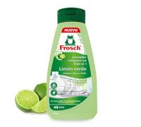 Frosch - Gel lave-vaisselle en machine, tout en 1 avec citron vert, nettoyage et brillance, sans microplastiques ni composant animal, 40 doses - 650 ml