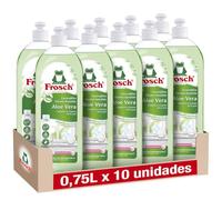 Frosch Liquide Vaisselle écologique Dermo-sensible Aloé Vera, Lot de 10 x 750ml