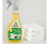 Frosch Nettoyant multi-surfaces Orange (500 ml) + 3 chiffons en microfibre PurLife