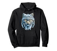 Frost Bobcat avec Ice Fantasy Animal Snow Season Snow Winter Sweat à Capuche