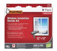 Frost King, Clear V73/9H Kit de fenêtre rétractable pour intérieur 106,7 cm 157,7 cm, lot de 9