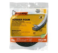 Frost King R338H Joint d'étanchéité auto-adhésif en mousse de caoutchouc, noir, 9,5 mm de large, 1,9 cm de long