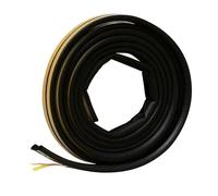 Frost King V25BK - Lot de 2 rubans d'étanchéité auto-adhésifs en caoutchouc, section en D, 0,6 cm x 0,6 cm x 5,2 m, noir