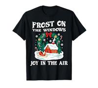 Frost on The Window Christmas Santa Christmas Family Celebration T-Shirt