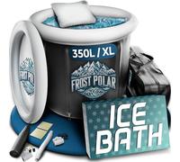 FROST POLAR - Bain Froid 350 Litres - Ice Bath 80 cm x 85 cm Supports en Alliage D'aluminium - Bain Nordique Inclus, Oreiller, Sac de Rangement Étanche et Pièces de Rechange.