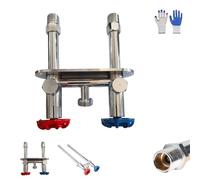 Frost-Proof Outdoor Faucet,Freezemiser for Outside Faucet,Supply Hot and Cold Outdoor Water Faucets,Male 3/4" GHT Thread & Male 1/2" NPT Thread, Maximum pressure 125 PSI (Short)