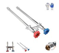 Frost-Proof Outdoor Faucet,Freezemiser for Outside Faucet,Supply Hot and Cold Outdoor Water Faucets,Male 3/4" GHT Thread & Male 1/2" NPT Thread, Maximum pressure 125 PSI (Long)