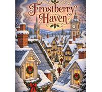 Frostberry Haven: Un accogliente libro da colorare di un villaggio invernale con cottage innevati, negozi incantevoli e tranquille scene festive