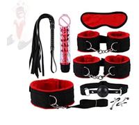 Frostcqc Accessoires de jeu de rôle rouge, costumes et accessoires de jeu interactif, ensemble de 8 pièces