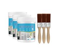 Frosted Glass Spray Paint, Frosted Glass Paint, Frost Spray Paint for Glass, Glass Frosting Spray, Frosted Glass Window Spray, Door Window Shading Waterproof & UV Matte Hazy Frost (100g*3 + Brush*3)