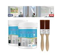 Frosted Glass Spray Paint, Frosted Glass Paint, Frost Spray Paint for Glass, Glass Frosting Spray, Frosted Glass Window Spray, Door Window Shading Waterproof & UV Matte Hazy Frost (100g*2 + Brush*2)