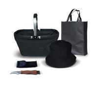 Froster Couteau Champignon avec Brosse, Ensemble du Cueilleur de Champignons, Panier, Chapeau, Sac