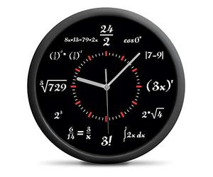 Froster Horloge Mathématique avec Mécanisme Silencieux, Horloge Geek Murale avec Formules Mathématiques, Cadeau