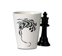 Froster Tasse d'échecs, Mug 3D avec anse pion d’échecs, Roi, 350 ml | Cadeau pour le joueur d'échecs, Tasse avec une Anse en Forme de Roi en Coffret Cadeau