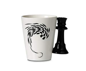 Froster Tasse d'échecs, mug avec anse pion d’échecs, Dame, 350ml, pour les joueurs d’échecs, en coffret cadeau