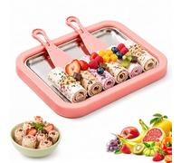 Frostlab - Kit De Plaque À Glaces Roulées Maison, Appareil De Dessert Glacé Sans Électricité, Activité Gourmande Diy, Inclut 1 Plaque + 2 Spatules (Rose)