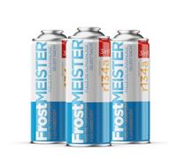 FrostMEISTER 3-en-1 - Kit de recharge climatisation auto, 3 × 400 ml | Recharge rapide et facile | Système combiné fluide de substitution/huile/additif d’étanchéité | R134a (1995-2016)