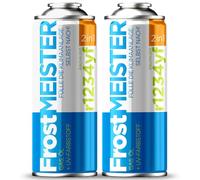FrostMEISTER Kit Technique 2-en-1 2X 400 ML pour système de climatisation Automobile - Solution hydrocarbure avec Huile de compresseur et Flexible