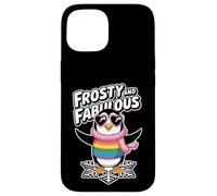 Frosty And Fabulous Funny Pingouin LGBTQ Cute Gay Pride Coque pour iPhone 15