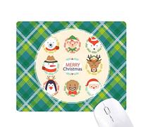 frosty festival cercle joyeux noël réseaux verte grille pixel tapis de souris