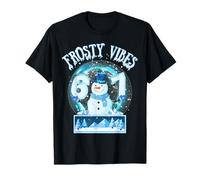 Frosty Vibes 67 Bonhomme de Neige Six Seven Meme Funny Winter Kids Men T-Shirt