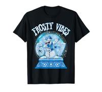 Frosty Vibes 67 Bonhomme de Neige Six Seven Meme Funny Winter Kids T-Shirt