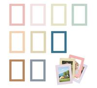 FrostyFlair cadres photo magnétiques pour décoration de réfrigérateur, 9 pièces 1,6 x 1,2 cm mini cadres Boho pour films Polaroid Instax Mini, cartes postales, accessoires de casier et cabinet