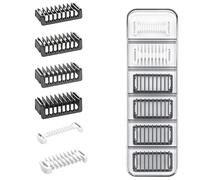 FrostyFlair Lames de remplacement Intimate, 6 pièces Lames et peignes protecteurs avec étui rigide, 0/3 mm Peigne corporel avec 1/2/3/5 mm accessoires protecteurs pour Philips One Blade QP Série