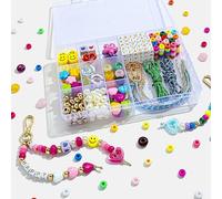 FrostyFlair Porte-clés à Faire Soi-même, 421 Pièces Kit DIY pour Porte-clés & Bijoux de Sac, Perles à Enfiler & Perles Lettre pour Création de Bijoux pour Adultes & Enfants