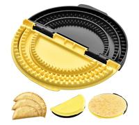 FrostyFlair Presse à Tortilla, Scelleuse à Tortilla Détachable 15,2-20,3-25,4cm, Fabriquant de Quesadilla, Presse à Empanada, Jaune & Noir