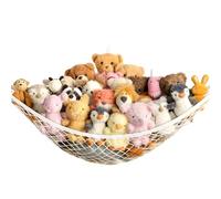FrostyFlair Réseau de Rangement pour Peluches, hamac de Rangement pour Peluches avec Clou, mobilier de Chambre d'enfant, Filet pour Peluches, Rangement pour Jouets
