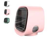 Frostyfuse Climatiseur, Aira Breeze Air Cooler, Frostyfuse Mini Ventilateur De Climatisation USB, Frosty Fuse Air Conditioner, 3 Vitesses Veilleuse ColoréE, Instant Cooling in 90 Seconds (Rose)