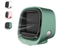 Frostyfuse Climatiseur, Aira Breeze Air Cooler, Frostyfuse Mini Ventilateur De Climatisation USB, Frosty Fuse Air Conditioner, 3 Vitesses Veilleuse ColoréE, Instant Cooling in 90 Seconds (Vert)