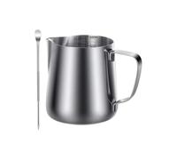 Frother De Lait, Cruche Mousseuse En Acier Inoxydable, Jug De 350 Ml, Cruche À Lait Pour Moussing Avec Échelle De Mesure, Art Cappuccino Vapeur Jugs Coulant Des Plats Accessoires De Café
