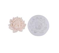 Frotox AromathéRapie-Bougie Silicone Moule 3D Lotus-Fleur Forme Savon RéSine Moule Bricolage-Lotus Feuille Fait Main-Savon Moule Bricolage Artisanat