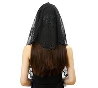 Frotox Traditionnelle catholique Voile d'église Broderie Mantille Triangle Mantille Voile Latine Chapelle Voile Triangle Mantille Voile Latine
