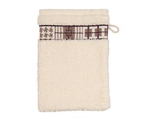 Frottana Fjord Gant de Toilette 15 x 20 cm en 100% Coton, Ivoire