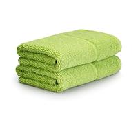 Frottana Lot de 2 Serviettes de Toilette Pearl 50 x 100 cm en 100% Coton Vert Citron Vert