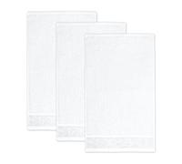 Frottana Pearl Lot de 3 Serviettes d'invité 100% Coton, Blanc (Snow), 30 x 50 cm